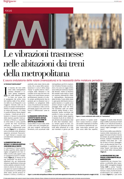Le vibrazioni trasmesse nelle abitazioni dai treni della metropolitana