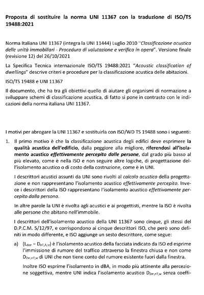 Proposta di sostituire la norma UNI 11367 con la traduzione di ISO/TS 19488:2021
